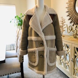 Moon River Faux leather coat